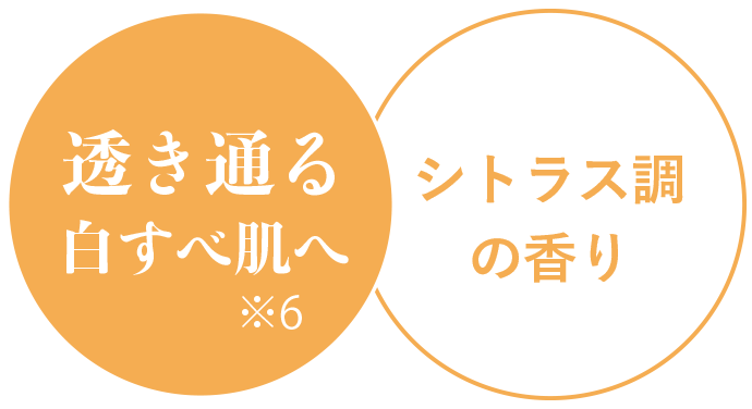 透き通る白すべ肌へ※5　シトラス調の香り