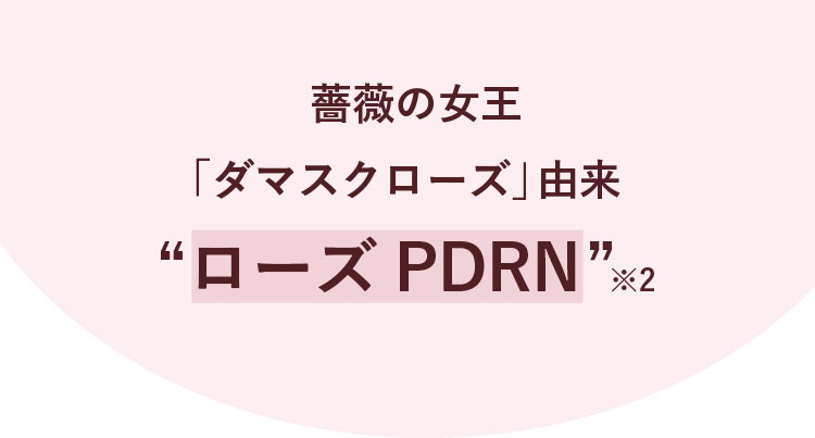薔薇の女王「ダマスクローズ」由来“ローズPDRN”※2